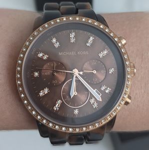 LAST CHANCE Michael Kors tortoise shell watch